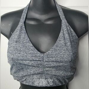 Victoria's Secret PINK Gray Halter Bralette Sports Bra